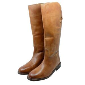 FREE PEOPLE~Everly~EQUESTRIAN BOOTS Tan Leather SIZE 9 NEAR NEW